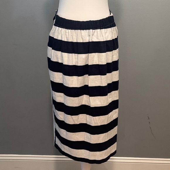 New York & Company Eva Mendes Nautical Striped Pencil Skirt - Size 10 - Picture 2 of 9